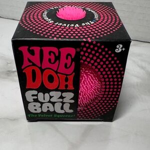 NeeDoh Fuzz Ball - Pink. Velvet Squeeze. New